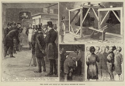Klockan och klockorna vid Royal Courts of Justice av Alfred Courbould